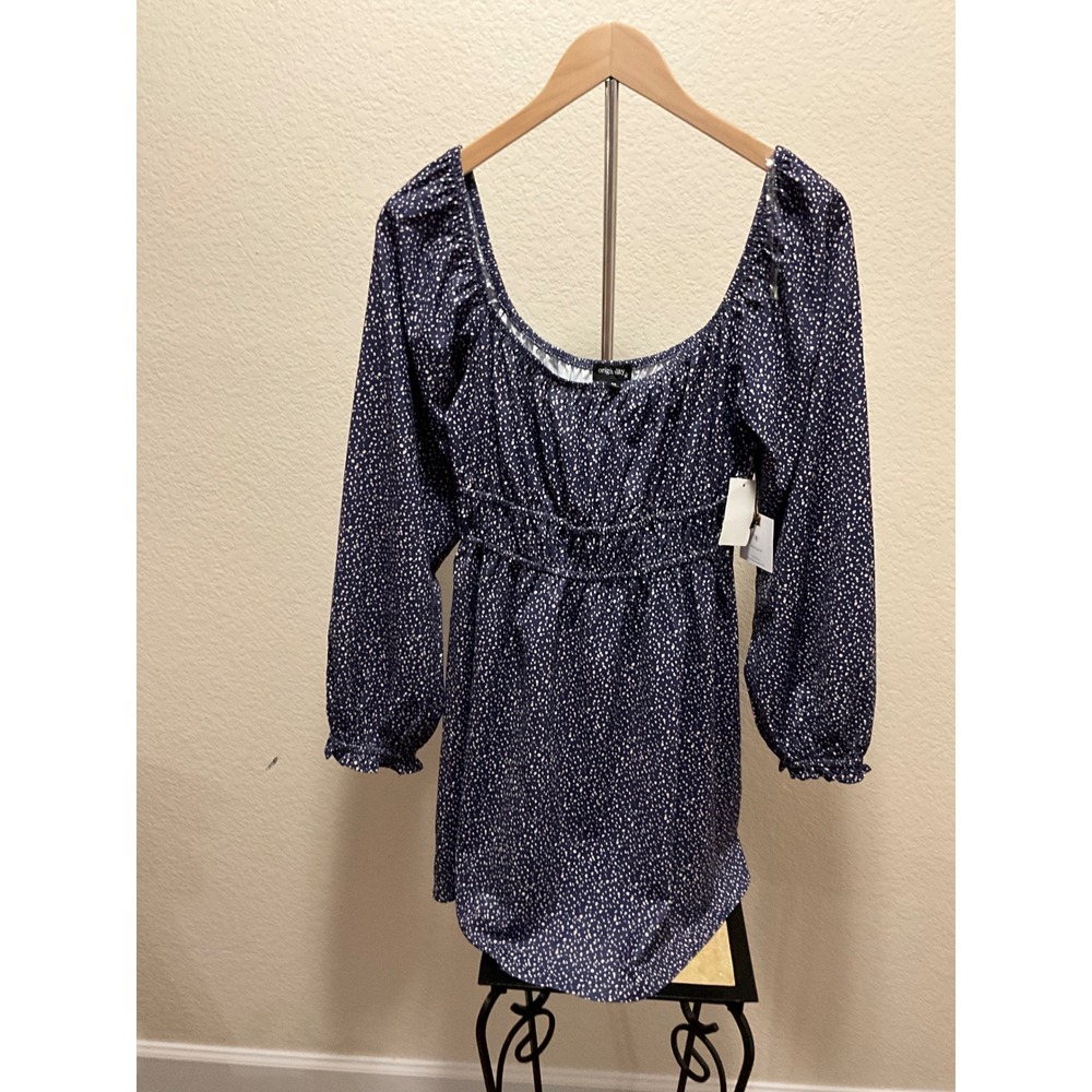 Originality dress ‎ Floral Square Neck Smocked Waist Long sleeve size  m